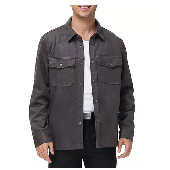 Frye Men's‎ Faux Suede Shirt Jacket - Picture 1 of 6